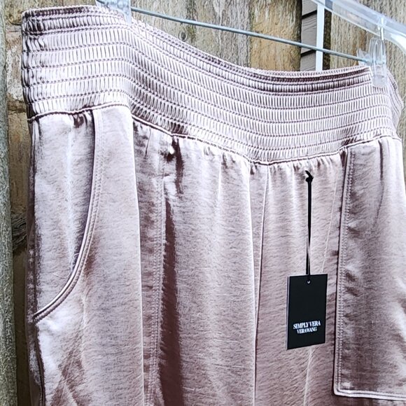 *NWT* Simply Vera Wang Wide Leg satin trousers - Picture 3 of 15